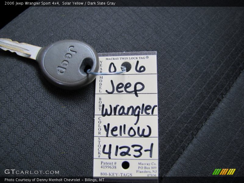 Solar Yellow / Dark Slate Gray 2006 Jeep Wrangler Sport 4x4