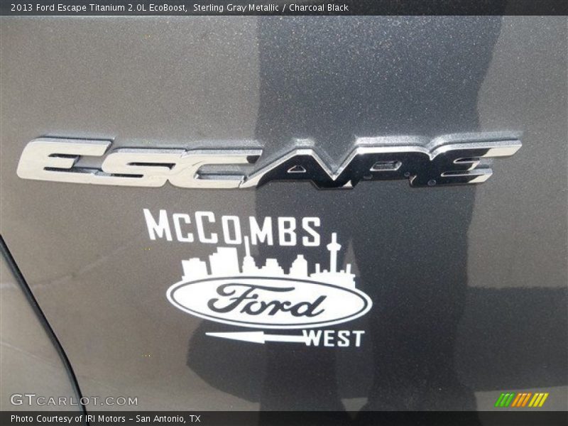 Sterling Gray Metallic / Charcoal Black 2013 Ford Escape Titanium 2.0L EcoBoost