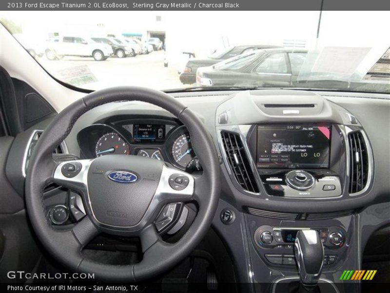 Sterling Gray Metallic / Charcoal Black 2013 Ford Escape Titanium 2.0L EcoBoost