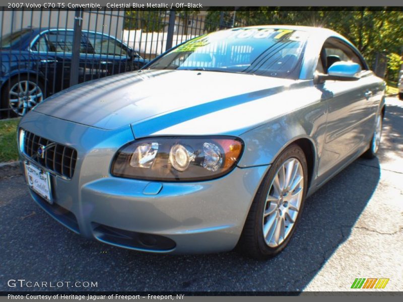 Celestial Blue Metallic / Off-Black 2007 Volvo C70 T5 Convertible