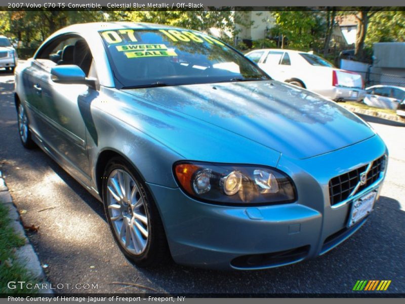 Celestial Blue Metallic / Off-Black 2007 Volvo C70 T5 Convertible