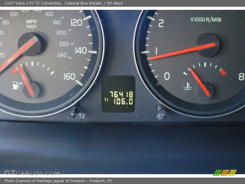 Celestial Blue Metallic / Off-Black 2007 Volvo C70 T5 Convertible