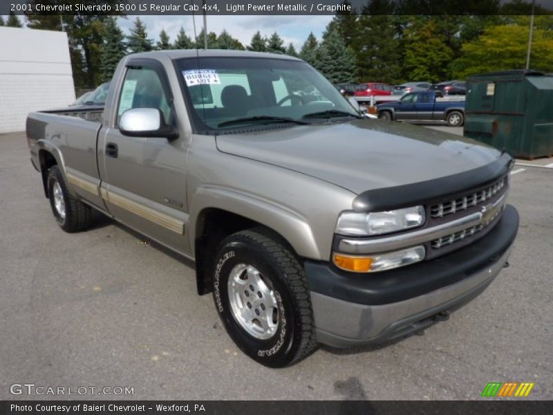 Light Pewter Metallic / Graphite 2001 Chevrolet Silverado 1500 LS Regular Cab 4x4