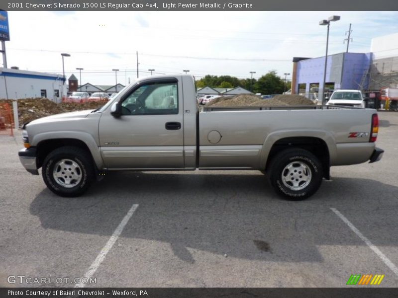 Light Pewter Metallic / Graphite 2001 Chevrolet Silverado 1500 LS Regular Cab 4x4