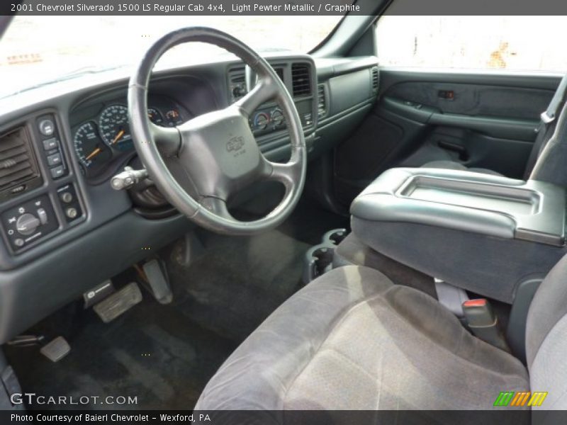 Light Pewter Metallic / Graphite 2001 Chevrolet Silverado 1500 LS Regular Cab 4x4