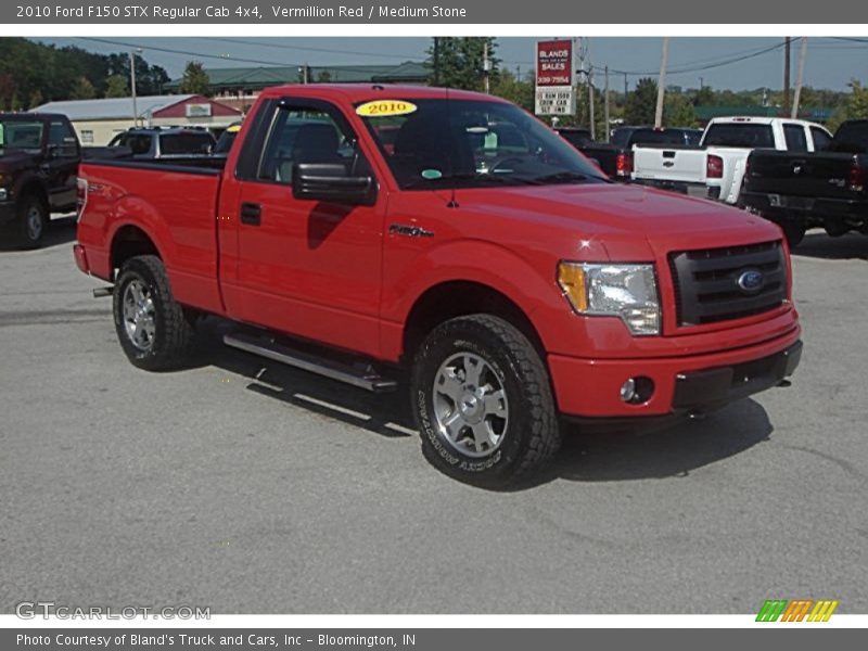 Vermillion Red / Medium Stone 2010 Ford F150 STX Regular Cab 4x4