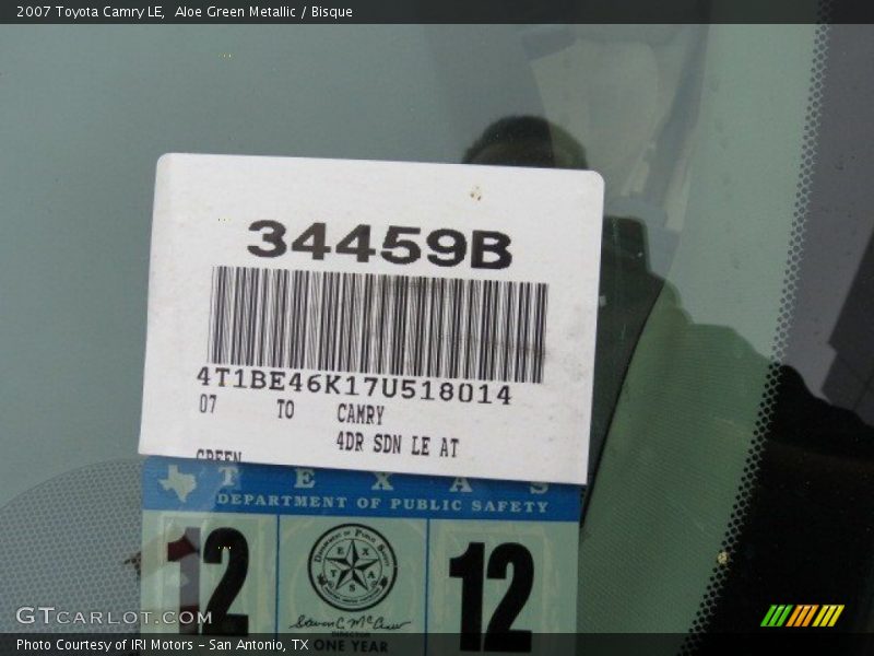 Aloe Green Metallic / Bisque 2007 Toyota Camry LE