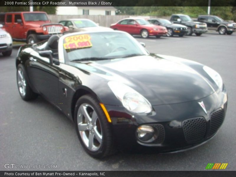 Mysterious Black / Ebony 2008 Pontiac Solstice GXP Roadster