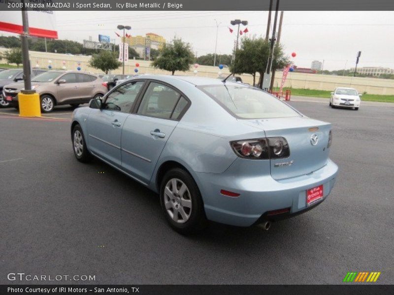 Icy Blue Metallic / Beige 2008 Mazda MAZDA3 i Sport Sedan