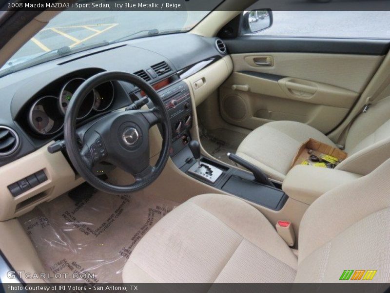 Icy Blue Metallic / Beige 2008 Mazda MAZDA3 i Sport Sedan