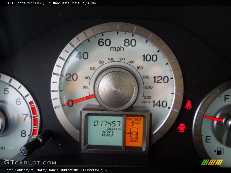 Polished Metal Metallic / Gray 2011 Honda Pilot EX-L