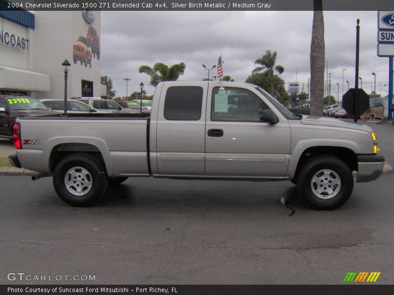 Silver Birch Metallic / Medium Gray 2004 Chevrolet Silverado 1500 Z71 Extended Cab 4x4