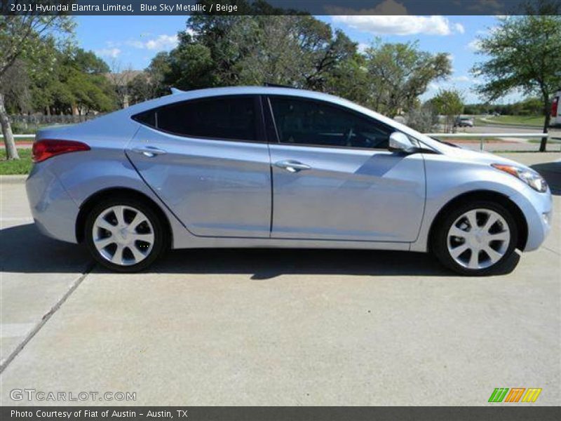 Blue Sky Metallic / Beige 2011 Hyundai Elantra Limited