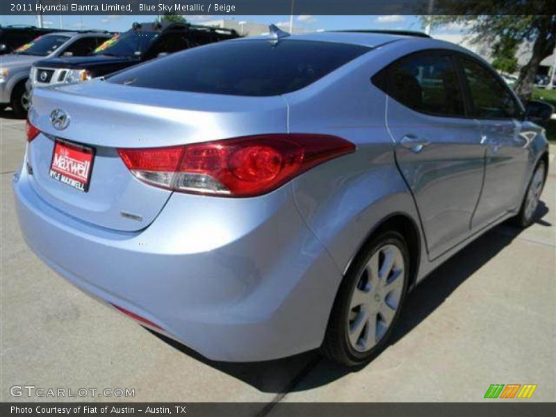 Blue Sky Metallic / Beige 2011 Hyundai Elantra Limited