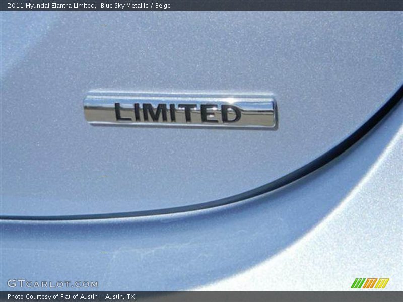 Blue Sky Metallic / Beige 2011 Hyundai Elantra Limited