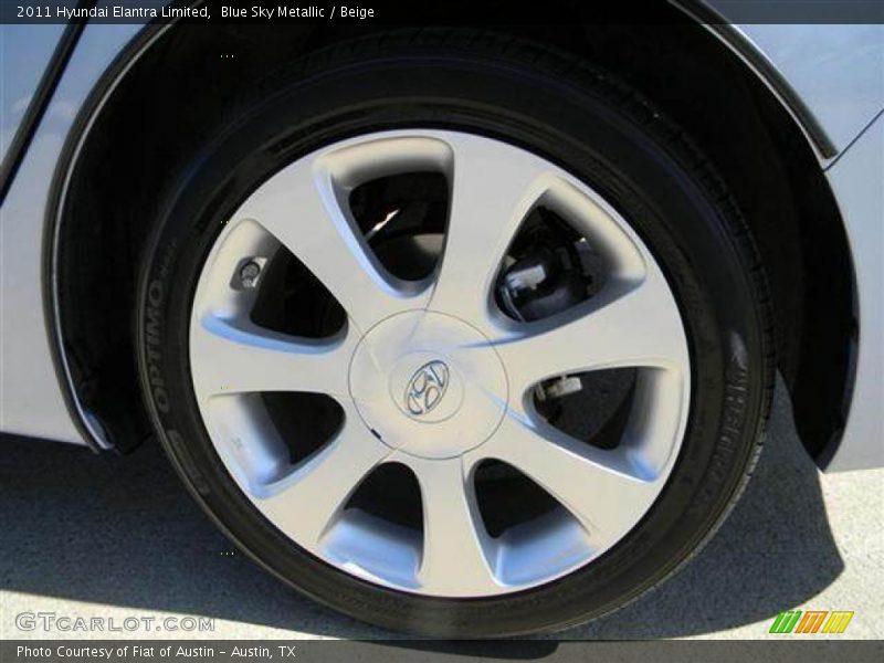 Blue Sky Metallic / Beige 2011 Hyundai Elantra Limited
