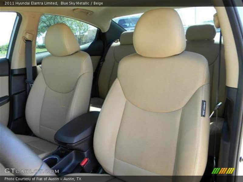 Blue Sky Metallic / Beige 2011 Hyundai Elantra Limited