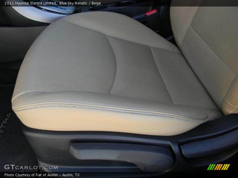 Blue Sky Metallic / Beige 2011 Hyundai Elantra Limited