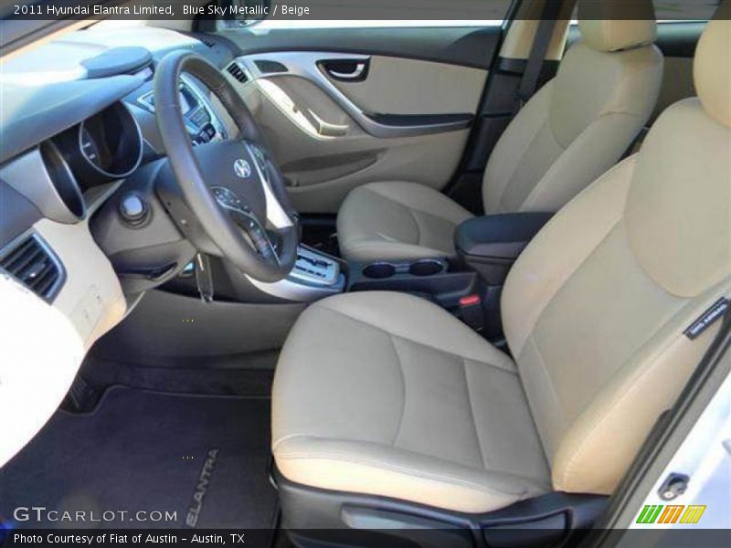 Blue Sky Metallic / Beige 2011 Hyundai Elantra Limited