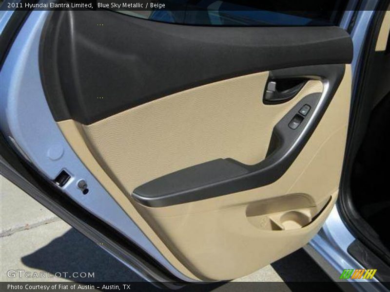 Blue Sky Metallic / Beige 2011 Hyundai Elantra Limited