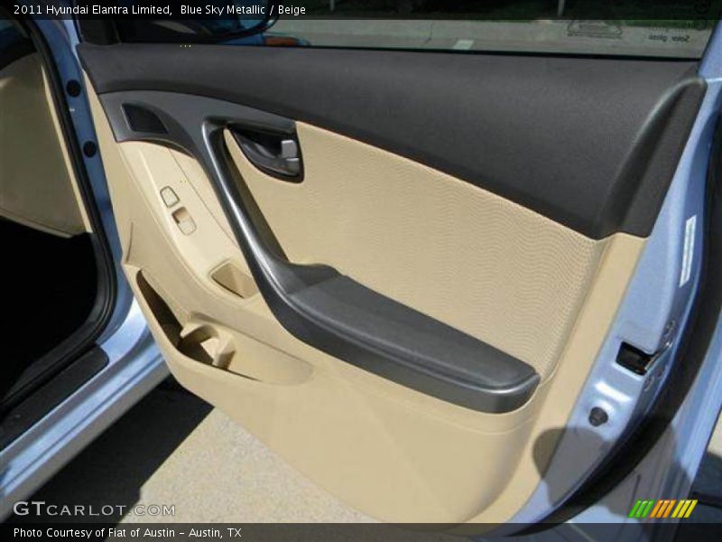 Blue Sky Metallic / Beige 2011 Hyundai Elantra Limited
