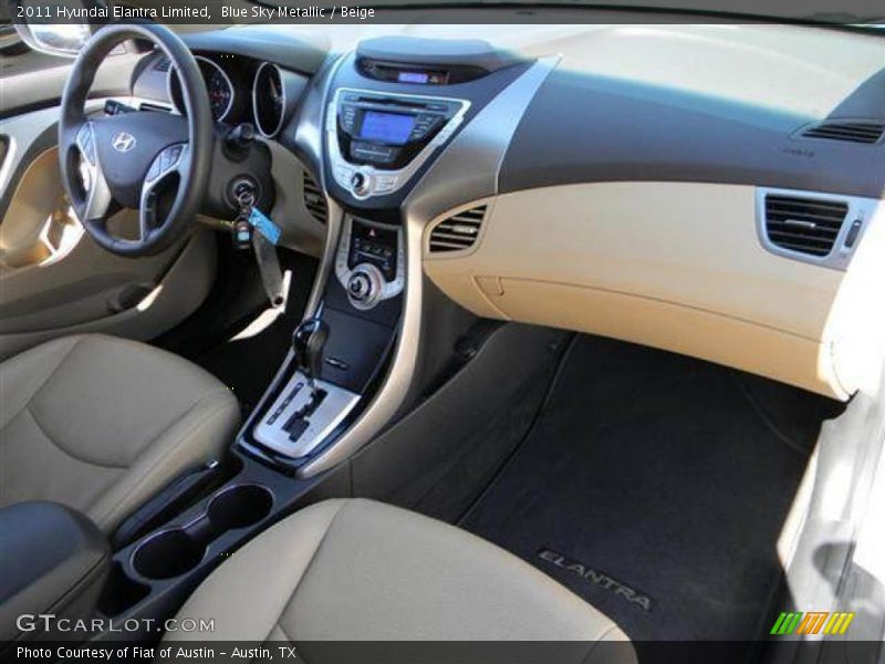 Blue Sky Metallic / Beige 2011 Hyundai Elantra Limited