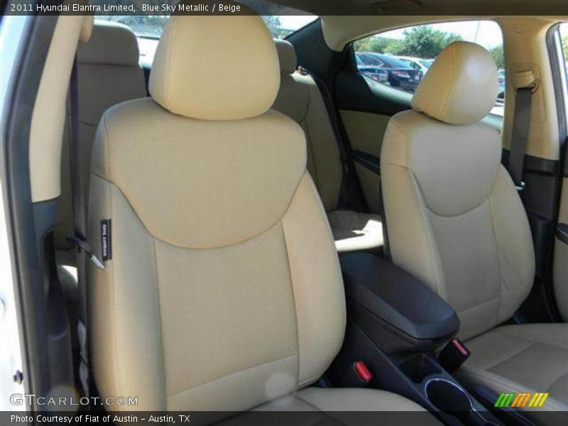 Blue Sky Metallic / Beige 2011 Hyundai Elantra Limited