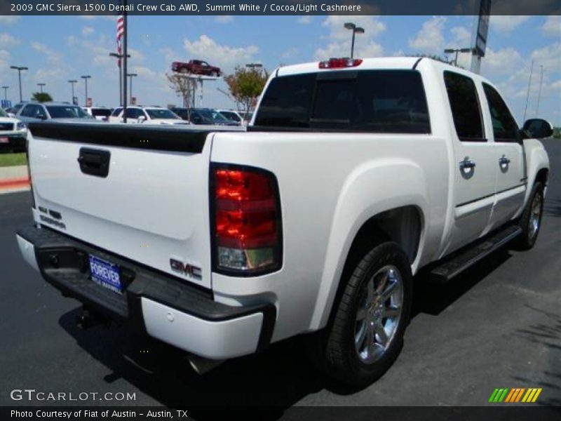 Summit White / Cocoa/Light Cashmere 2009 GMC Sierra 1500 Denali Crew Cab AWD