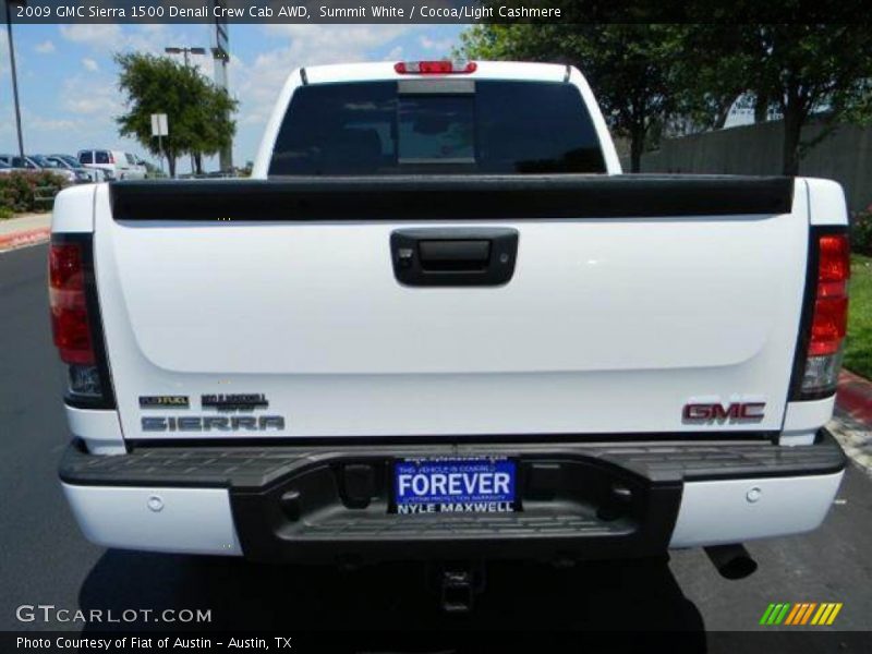 Summit White / Cocoa/Light Cashmere 2009 GMC Sierra 1500 Denali Crew Cab AWD