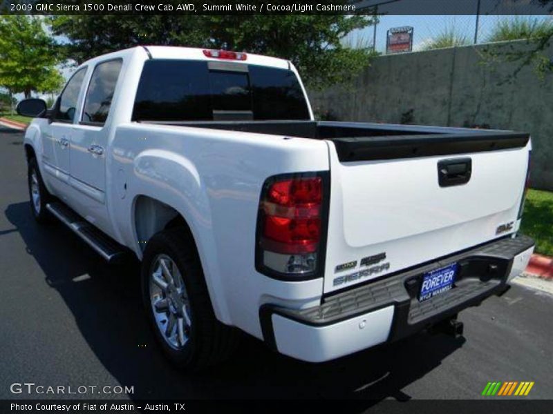 Summit White / Cocoa/Light Cashmere 2009 GMC Sierra 1500 Denali Crew Cab AWD