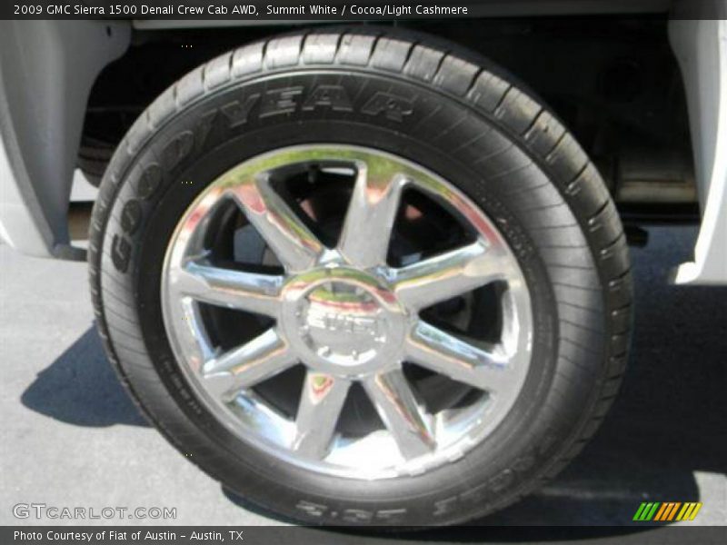 Summit White / Cocoa/Light Cashmere 2009 GMC Sierra 1500 Denali Crew Cab AWD