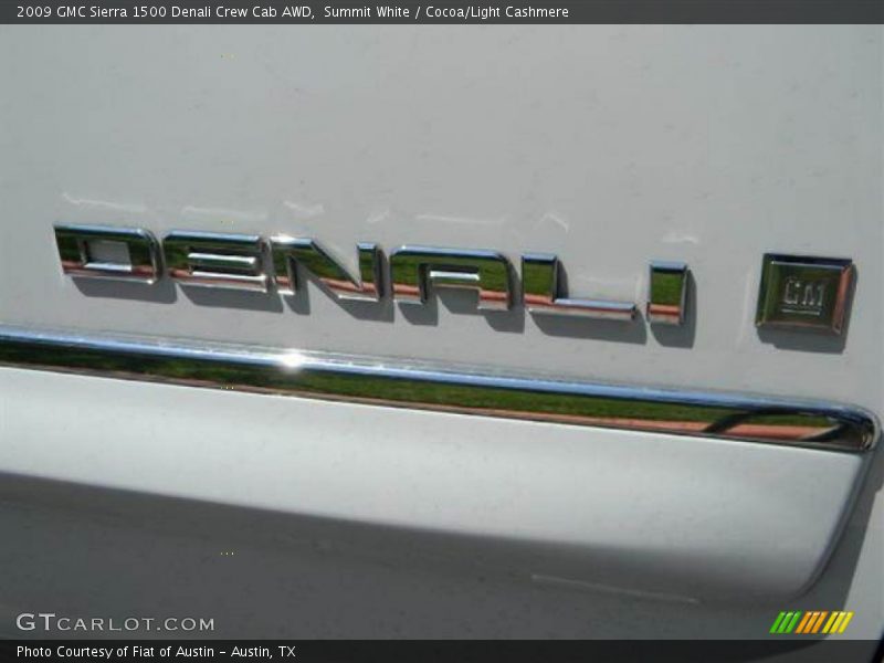 Summit White / Cocoa/Light Cashmere 2009 GMC Sierra 1500 Denali Crew Cab AWD