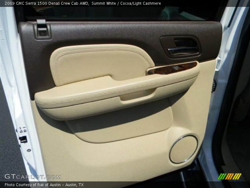 Summit White / Cocoa/Light Cashmere 2009 GMC Sierra 1500 Denali Crew Cab AWD