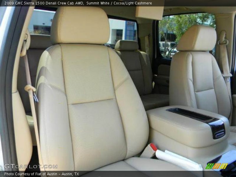 Summit White / Cocoa/Light Cashmere 2009 GMC Sierra 1500 Denali Crew Cab AWD