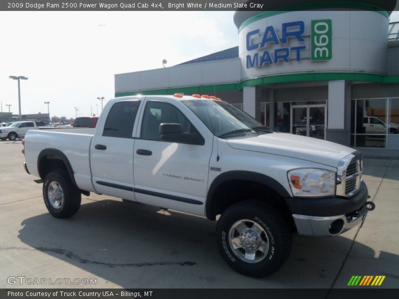 Bright White / Medium Slate Gray 2009 Dodge Ram 2500 Power Wagon Quad Cab 4x4
