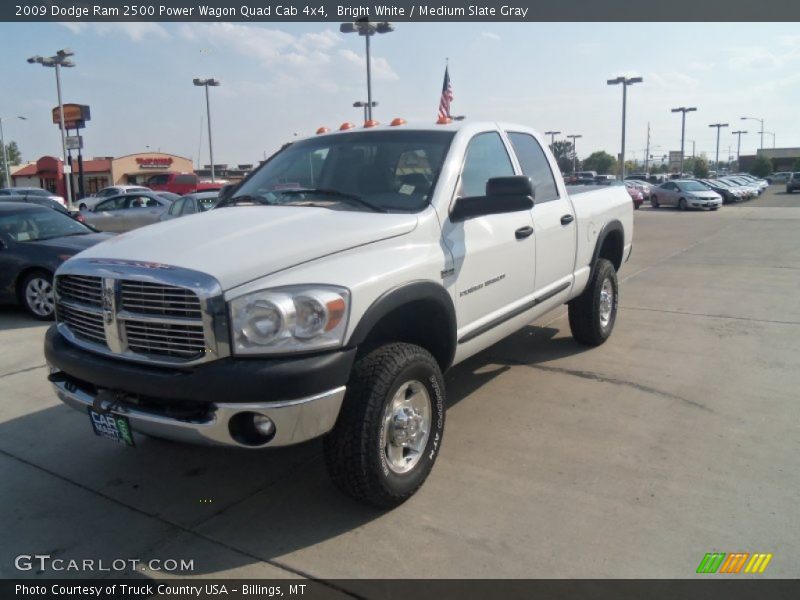 Bright White / Medium Slate Gray 2009 Dodge Ram 2500 Power Wagon Quad Cab 4x4