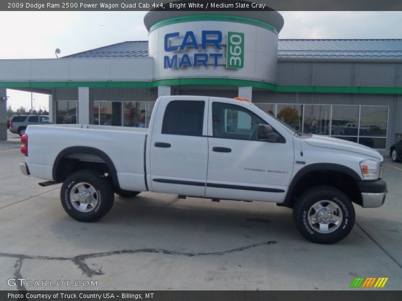 Bright White / Medium Slate Gray 2009 Dodge Ram 2500 Power Wagon Quad Cab 4x4