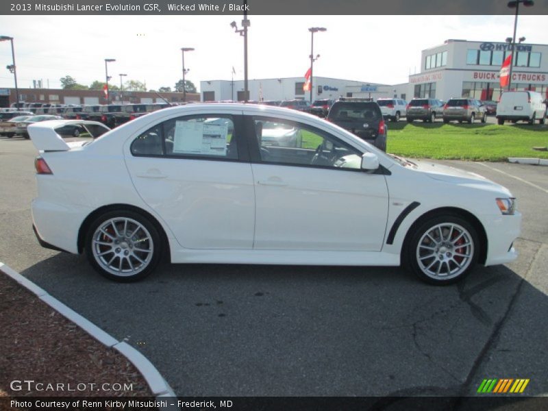 Wicked White / Black 2013 Mitsubishi Lancer Evolution GSR