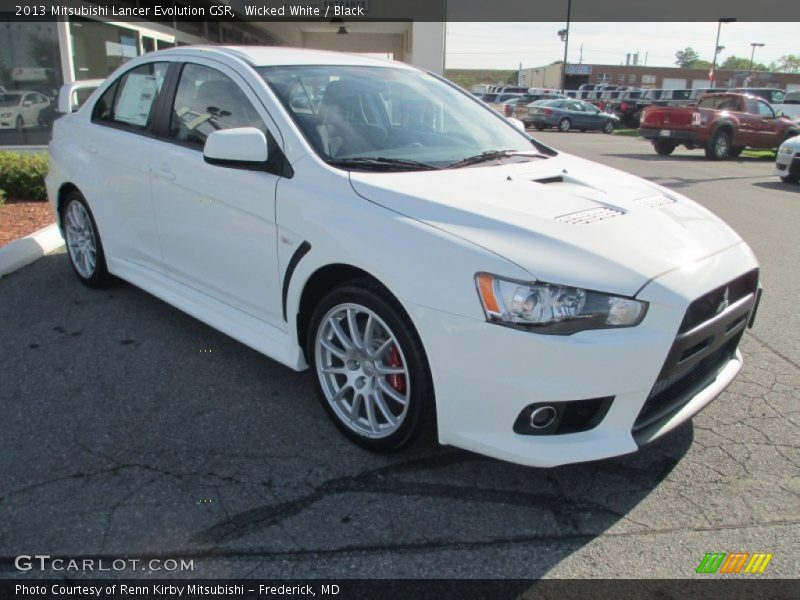 Front 3/4 View of 2013 Lancer Evolution GSR