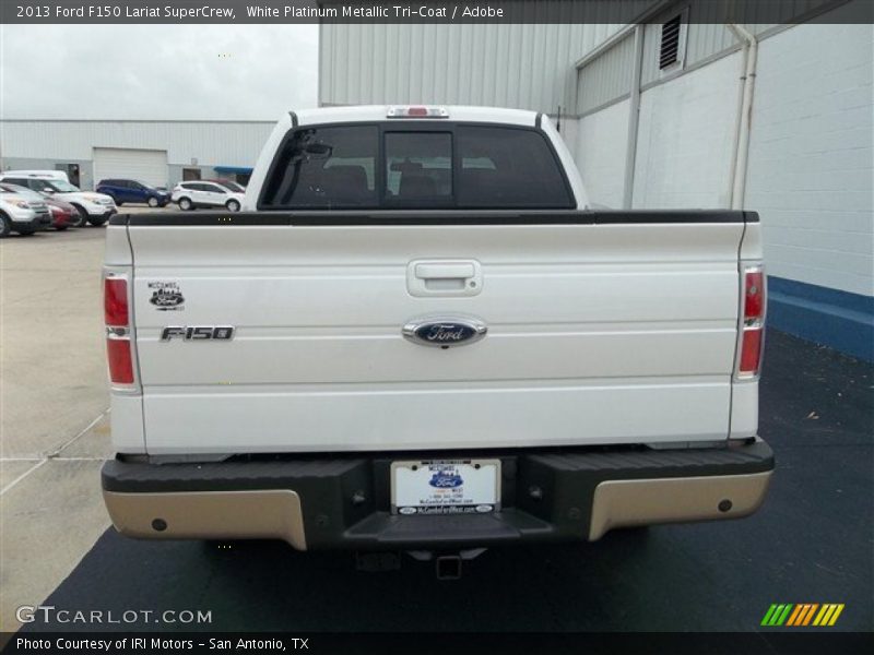 White Platinum Metallic Tri-Coat / Adobe 2013 Ford F150 Lariat SuperCrew