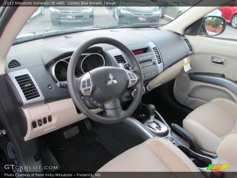 Beige Interior - 2013 Outlander SE AWD 