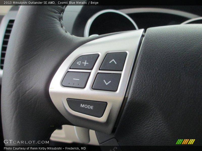 Controls of 2013 Outlander SE AWD