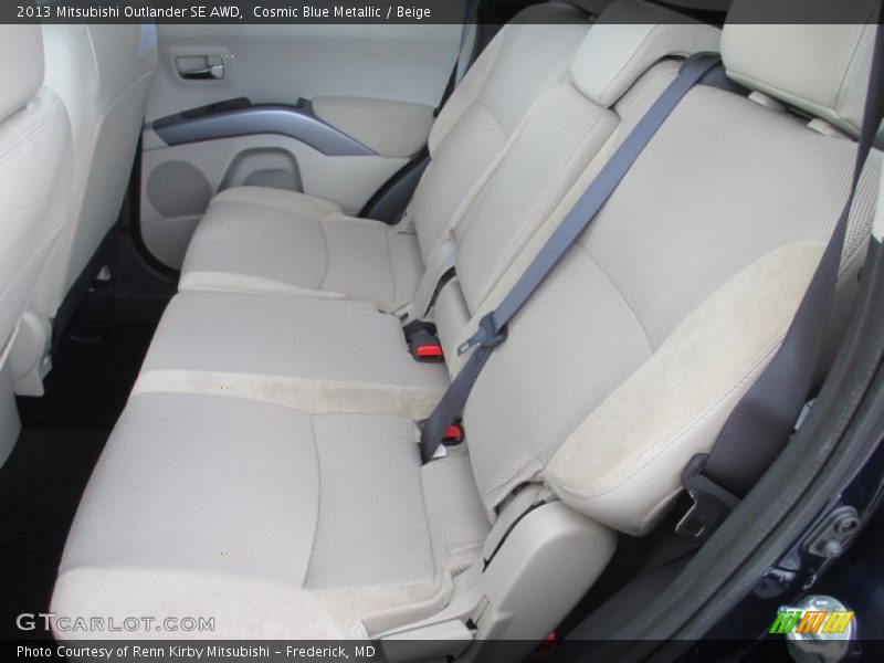 Rear Seat of 2013 Outlander SE AWD
