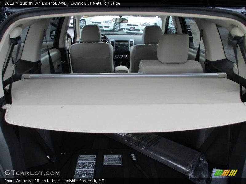 Cosmic Blue Metallic / Beige 2013 Mitsubishi Outlander SE AWD