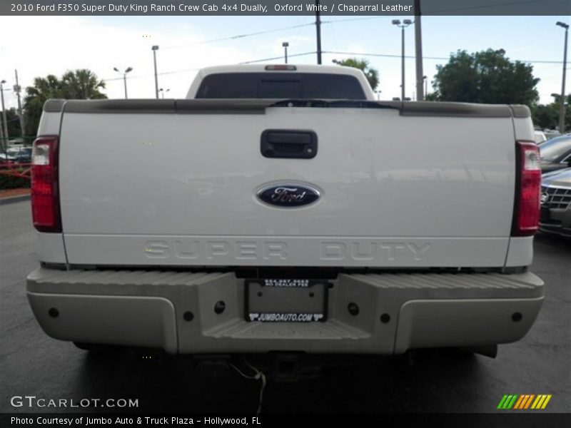 Oxford White / Chaparral Leather 2010 Ford F350 Super Duty King Ranch Crew Cab 4x4 Dually