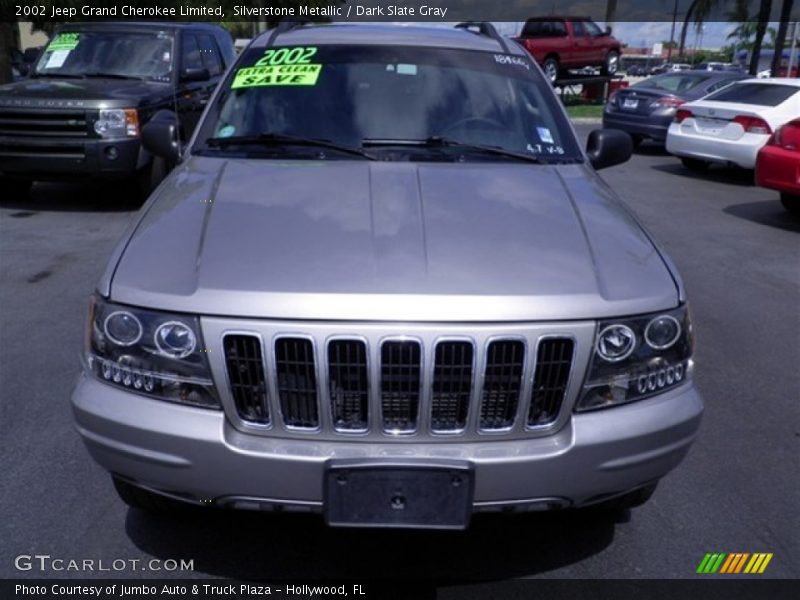 Silverstone Metallic / Dark Slate Gray 2002 Jeep Grand Cherokee Limited