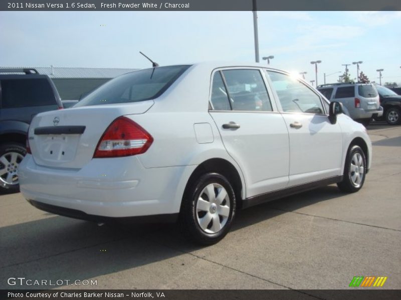 Fresh Powder White / Charcoal 2011 Nissan Versa 1.6 Sedan