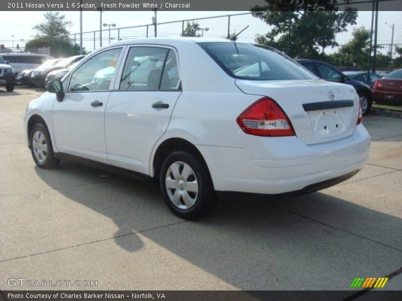 Fresh Powder White / Charcoal 2011 Nissan Versa 1.6 Sedan