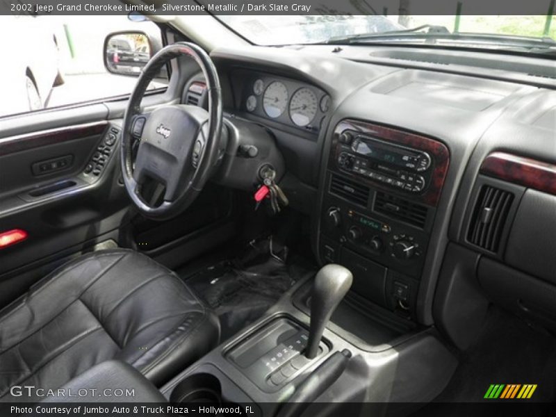 Silverstone Metallic / Dark Slate Gray 2002 Jeep Grand Cherokee Limited