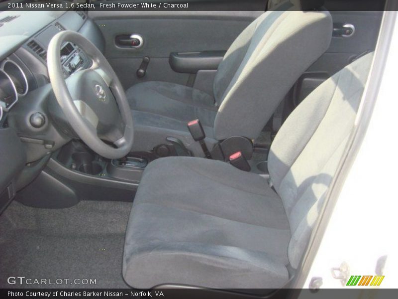 Fresh Powder White / Charcoal 2011 Nissan Versa 1.6 Sedan
